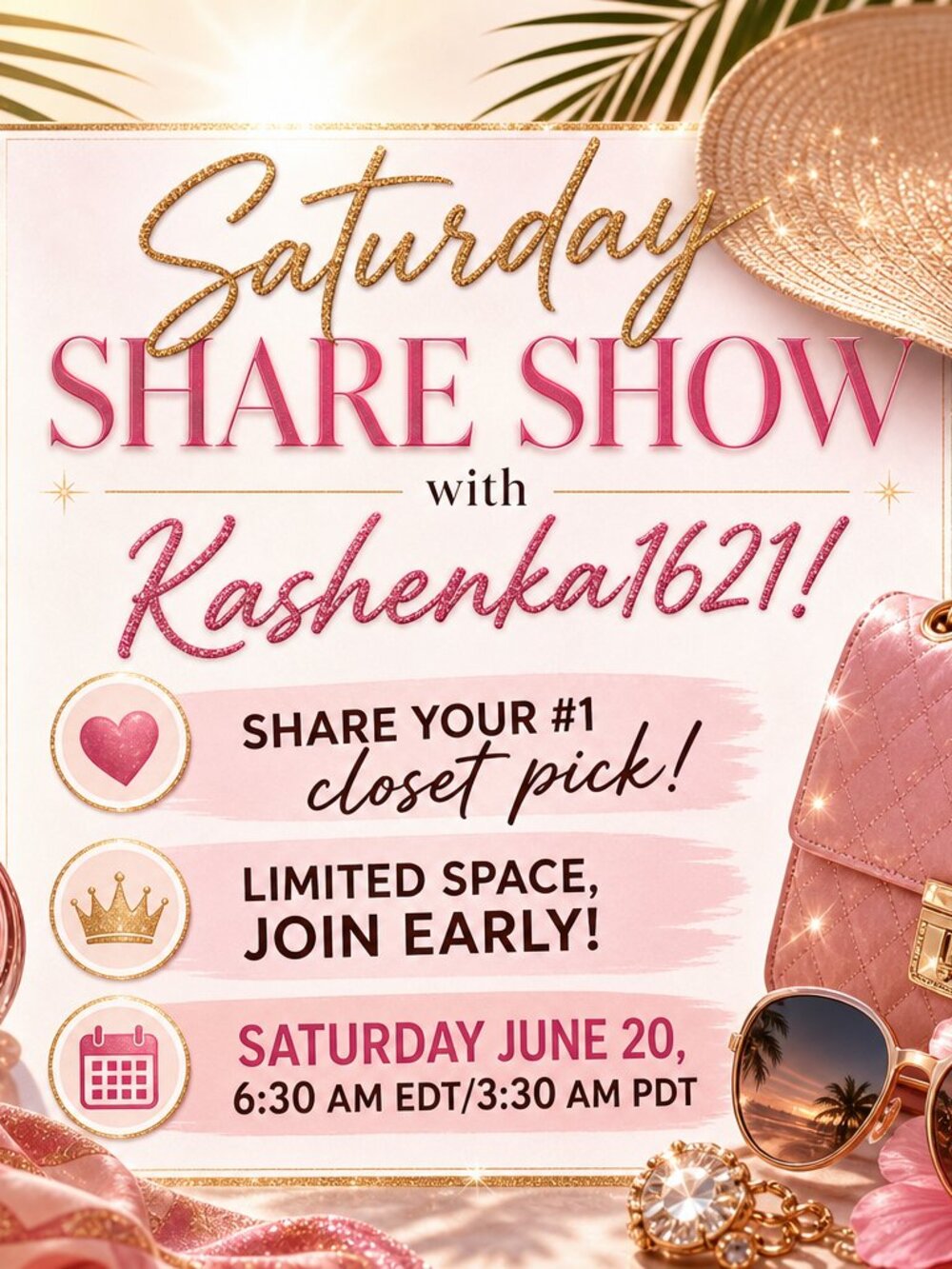 Saturday Share show! Pick your favorite item from your closet and share!